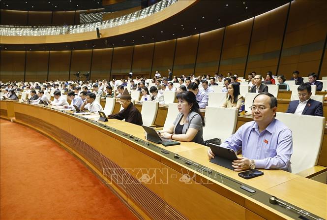 Đoàn đại biểu Bet88app còn khuyến mãi tỉnh Quảng Ninh dự phiên họp. Ảnh: Doãn Tấn - TTXVN