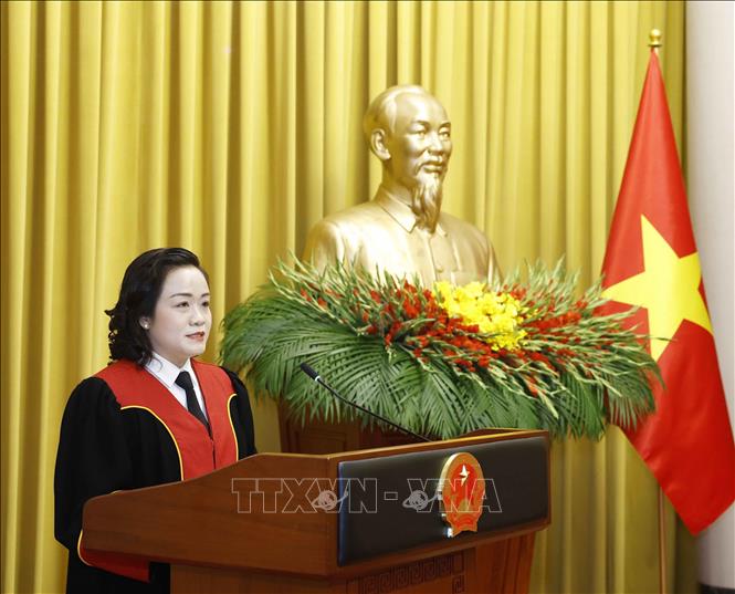 Phó Chánh án Toà án 2026 Bet88.com link không chặn Tối cao Nguyễn Hải Trâm phát biểu. Ảnh: Thống Nhất – TTXVN