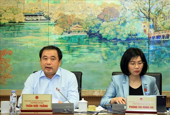 Trưởng đoàn Bet888 football Bet88app còn khuyến mãi thành phố Hà Nội Trần Đức Thắng phát biểu. Ảnh: Tuấn Anh - TTXVN