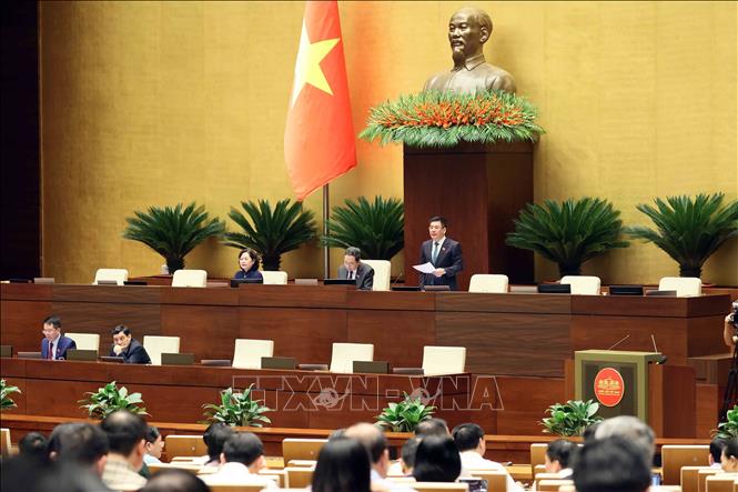 Phó Chủ tịch Bet88app còn khuyến mãi Nguyễn Hồng Diên điều hành phiên họp. Ảnh: An Đăng - TTXVN