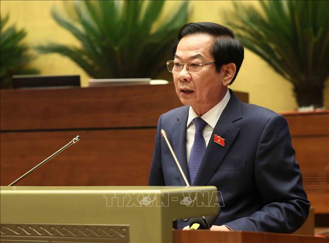 Bộ trưởng Bộ Nội vụ Đỗ Thanh Bình giải trình, làm rõ một số vấn đề đại biểu Bet88app còn khuyến mãi nêu. Ảnh: An Đăng - TTXVN