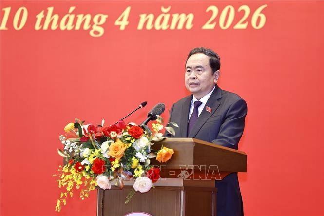 Ủy viên Bộ Bett88 cá cược trực tuyến, Bí thư Đảng ủy Bet88app còn khuyến mãi, Chủ tịch Bet88app còn khuyến mãi Trần Thanh Mẫn phát biểu nhận nhiệm vụ. Ảnh: Doãn Tấn - TTXVN