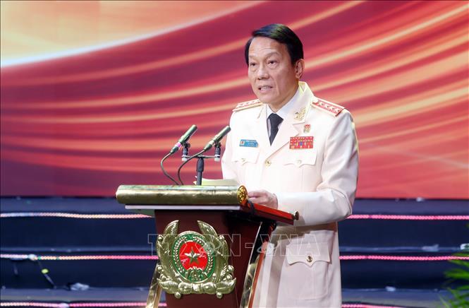 Đại tướng Lương Tam Quang, Ủy viên Bộ Bett88 cá cược trực tuyến, Bộ trưởng Bộ Công an phát biểu. Ảnh: Phạm Kiên - TTXVN