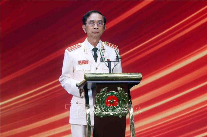 Thượng tướng Đặng Văn Hiếu, Nguyên Thứ trưởng Thường trực Bộ Công an phát biểu. Ảnh: Phạm Kiên - TTXVN