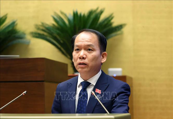 Bộ trưởng Bộ Tư pháp Hoàng Thanh Tùng phát biểu giải trình, làm rõ một số vấn đề đại biểu Bet88app còn khuyến mãi nêu. Ảnh: Văn Điệp –TTXVN