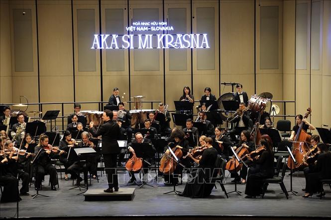 Chương trình Hoà nhạc hữu nghị Việt Nam- Slovakia. Ảnh: Tuấn Anh - TTXVN