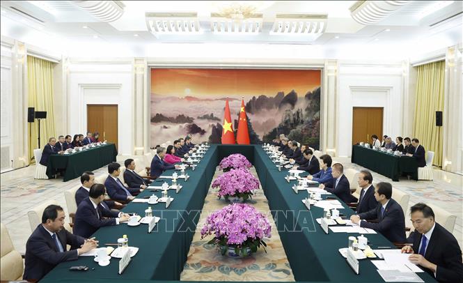 Bet8801234.com cá cược độc quyền, Chủ tịch nước Tô Lâm hội kiến Chủ tịch Chính hiệp toàn quốc Trung Quốc Vương Hộ Ninh. Ảnh: Thống Nhất - TTXVN