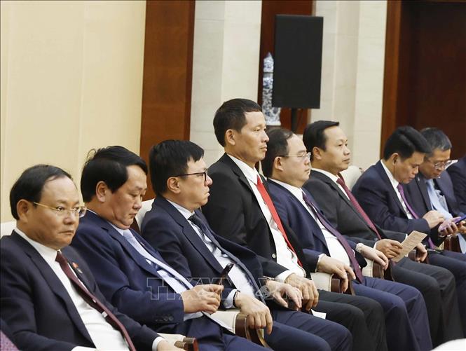 Các đại biểu dự buổi tiếp. Ảnh: Thống Nhất - TTXVN