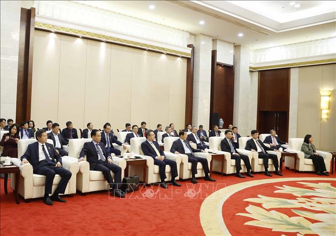 Các đại biểu dự buổi tiếp. Ảnh: Thống Nhất - TTXVN