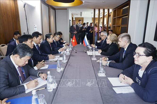 Chủ tịch Bet88app còn khuyến mãi Trần Thanh Mẫn hội kiến Chủ tịch Hội đồng Liên bang Nga Valentina Matviyenko. Ảnh: Doãn Tấn – TTXVN