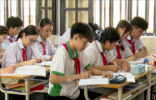 Kỳ thi tuyển sinh vào lớp 10, năm học 2026 - 2027, tiếng Anh là môn thi thứ 3 được tỉnh Hưng Yên lựa chọn. Ảnh: Thế Duyệt - TTXVN 