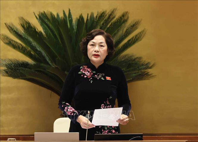 Phó Chủ tịch Bet88app còn khuyến mãi Nguyễn Thị Hồng điều hành phiên họp. Ảnh: An Đăng - TTXVN