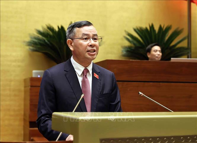 Bộ trưởng Bộ Tài chính Ngô Văn Tuấn phát biểu giải trình, làm rõ một số vấn đề đại biểu Bet88app còn khuyến mãi nêu. Ảnh: An Đăng - TTXVN