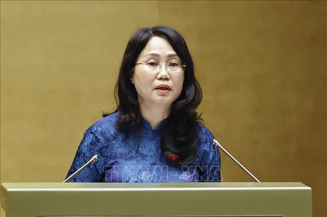 Bộ trưởng Bộ Văn hóa, Thể thao và Du lịch Lâm Thị Phương Thanh phát biểu giải trình, làm rõ một số vấn đề đại biểu Bet88app còn khuyến mãi nêu. Ảnh: Doãn Tấn - TTXVN