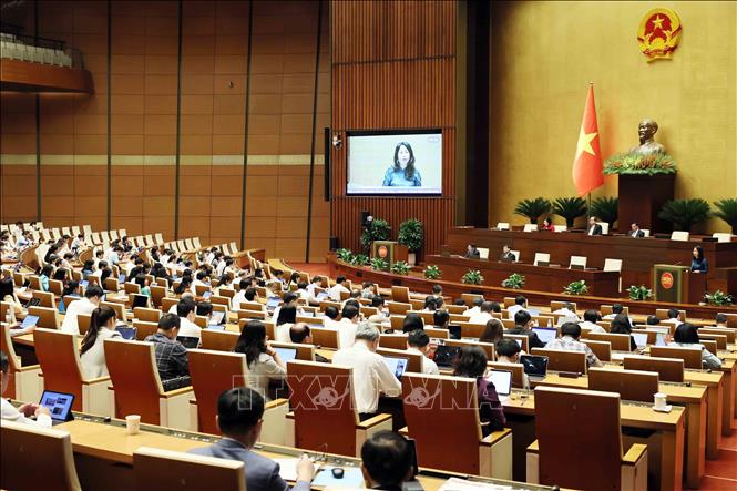 Bộ trưởng Bộ Văn hóa, Thể thao và Du lịch Lâm Thị Phương Thanh phát biểu giải trình, làm rõ một số vấn đề đại biểu Bet88app còn khuyến mãi nêu. Ảnh: An Đăng - TTXVN