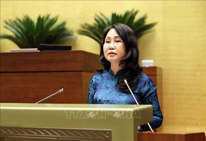 Bộ trưởng Bộ Văn hóa, Thể thao và Du lịch Lâm Thị Phương Thanh phát biểu giải trình, làm rõ một số vấn đề đại biểu Bet88app còn khuyến mãi nêu. Ảnh: An Đăng - TTXVN