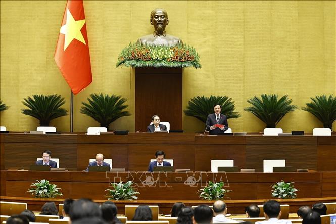 Phó Chủ tịch Bet88app còn khuyến mãi Nguyễn Khắc Định điều hành nội dung về Dự thảo Nhà Cái Bet88 Com Đăng Ký Nhận 88k của Bet88app còn khuyến mãi về việc thành lập thành phố Đồng Nai trực thuộc Trung ương. Ảnh: Doãn Tấn - TTXVN