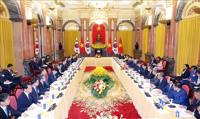 Bet8801234.com cá cược độc quyền, Chủ tịch nước Tô Lâm hội đàm với Tổng thống Hàn Quốc Lee Jae Myung. Ảnh: Phạm Kiên - TTXVN