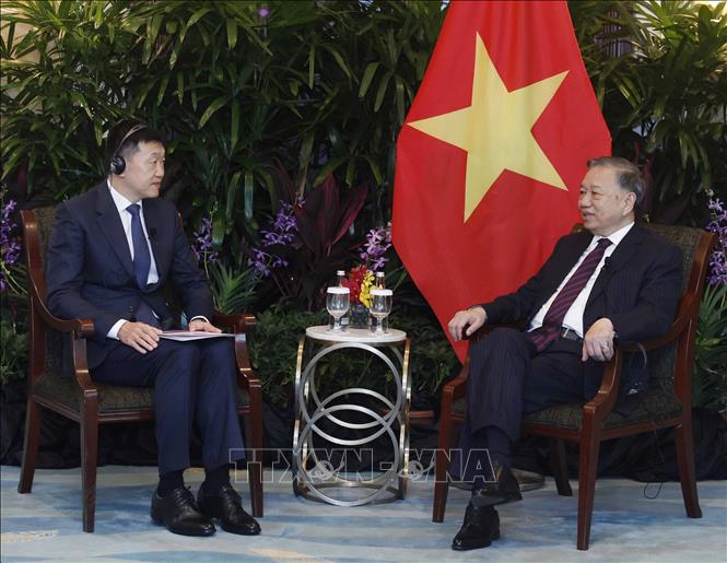Bet8801234.com cá cược độc quyền, Chủ tịch nước Tô Lâm tiếp ông Forrest Li, Nhà sáng lập, Chủ tịch kiêm Tổng giám đốc điều hành Công ty Sea. Ảnh: Thống Nhất – TTXVN