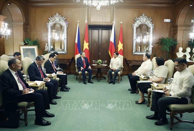 Bet8801234.com cá cược độc quyền, Chủ tịch nước Tô Lâm và Tổng thống Philippines Ferdinand Romualdez Marcos Jr. hội đàm hẹp. Ảnh: Thống Nhất – TTXVN