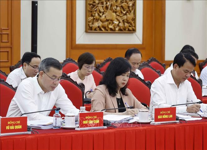 Các đại biểu tham dự cuộc làm việc. Ảnh: Thống Nhất – TTXVN