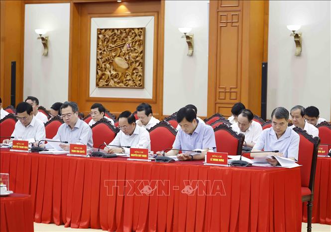 Các đại biểu tham dự cuộc làm việc. Ảnh: Thống Nhất – TTXVN