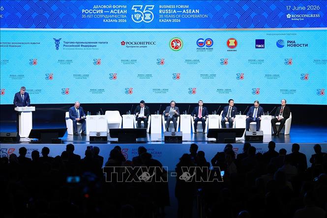 Phiên khai mạc Diễn đàn Doanh nghiệp Nga-ASEAN. Ảnh: Dương Giang – TTXVN
