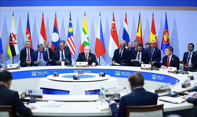 Phiên họp toàn thể Hội nghị Cấp cao Kỷ niệm 35 năm quan hệ ASEAN-Nga. Ảnh: Dương Giang – TTXVN 