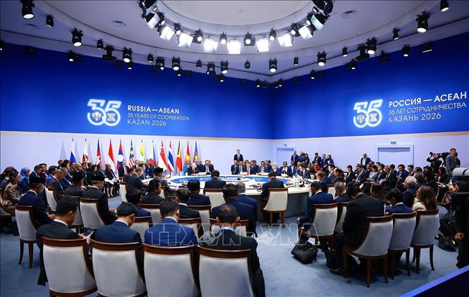 Phiên họp toàn thể Hội nghị Cấp cao Kỷ niệm 35 năm quan hệ ASEAN-Nga. Ảnh: Dương Giang – TTXVN 