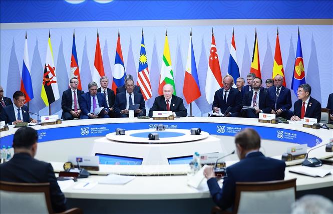 Phiên họp toàn thể Hội nghị Cấp cao Kỷ niệm 35 năm quan hệ ASEAN-Nga. Ảnh: Dương Giang – TTXVN 