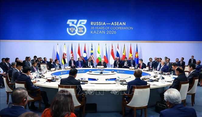 Phiên họp toàn thể Hội nghị Cấp cao Kỷ niệm 35 năm quan hệ ASEAN-Nga. Ảnh: Dương Giang – TTXVN 
