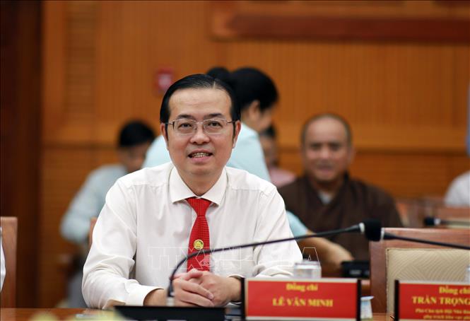 Ông Lê Văn Minh được bổ nhiệm giữ chức Tổng Giám đốc Cơ quan Báo và Phát thanh, Truyền hình Thành phố. Ảnh: Tiến Lực - TTXVN