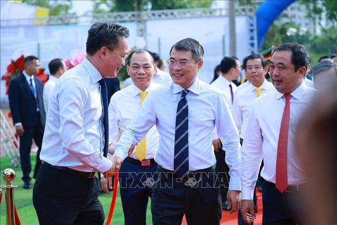 Thủ tướng Lê Minh Hưng đến dự Lễ khởi công dự án nhà ở cho thuê và 05 đường sắt đô thị thành phố Hà Nội. Ảnh: Dương Giang – TTXVN