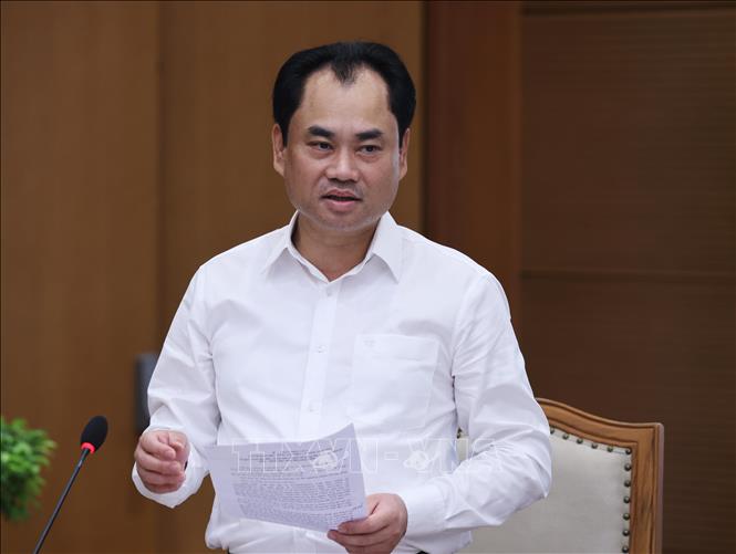 Bộ trưởng Bộ Tài nguyên và Bet88447 kho game phong phú Trịnh Việt Hùng, Phó Chủ tịch Hội đồng thẩm định điều chỉnh Quy hoạch sử dụng đất quốc gia phát biểu. Ảnh: Lâm Khánh - TTXVN