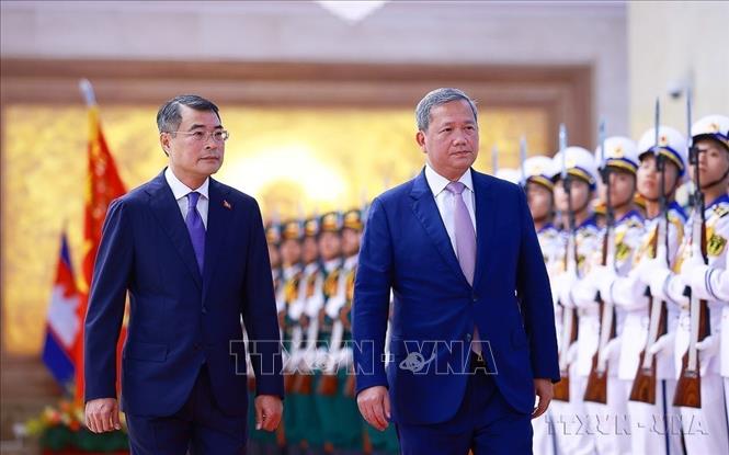  Thủ tướng Lê Minh Hưng chủ trì Lễ đón Thủ tướng Vương quốc Campuchia Hun Manet thăm chính thức Việt Nam và tham dự Diễn đàn Tương lai ASEAN lần thứ ba (8/6/2026). Ảnh: Dương Giang – TTXVN