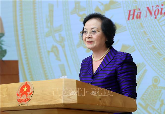 Phó Thủ tướng Phạm Thị Thanh Trà phát biểu chỉ đạo. Ảnh: An Đăng - TTXVN