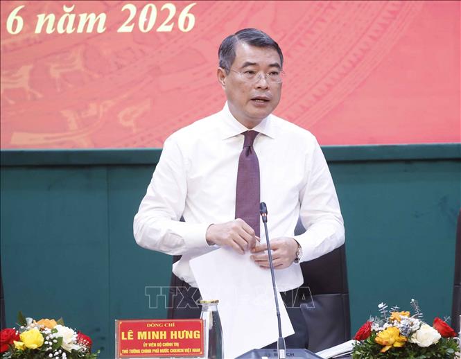 Thủ tướng Bet8801234.com BMXCT Uy Tín Lê Minh Hưng phát biểu. Ảnh: Thống Nhất – TTXVN