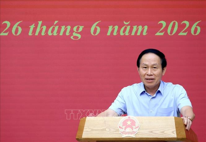 Phó Thủ tướng Lê Tiến Châu phát biểu. Ảnh: Tuấn Anh - TTXVN