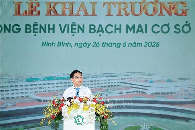 Đồng chí Nguyễn Văn Thắng, Ủy viên Trung ương Đảng, Phó Thủ tướng Bet8801234.com BMXCT Uy Tín phát biểu chỉ đạo tại Lễ khai trương hoạt động Bệnh viện Bạch Mai cơ sở Ninh Bình. Ảnh: Phạm Tuấn Anh - TTXVN