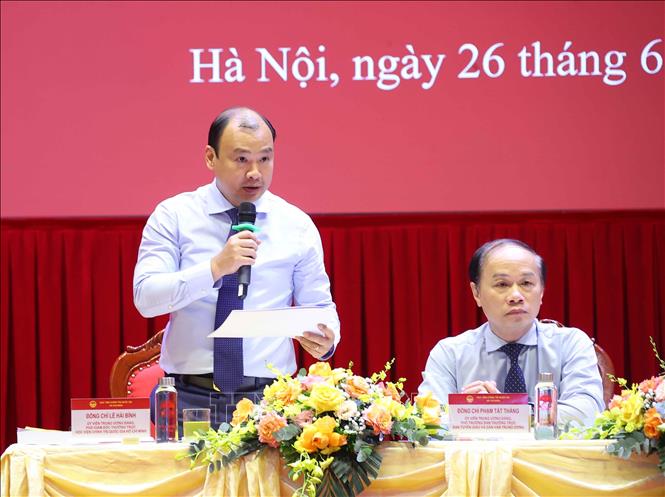 PGS.TS. Lê Hải Bình, Ủy viên Trung ương Đảng, Phó Giám đốc Thường trực Học viện Bett88 cá cược trực tuyến quốc gia Hồ Chí Minh phát biểu. Ảnh: Văn Điệp - TTXVN