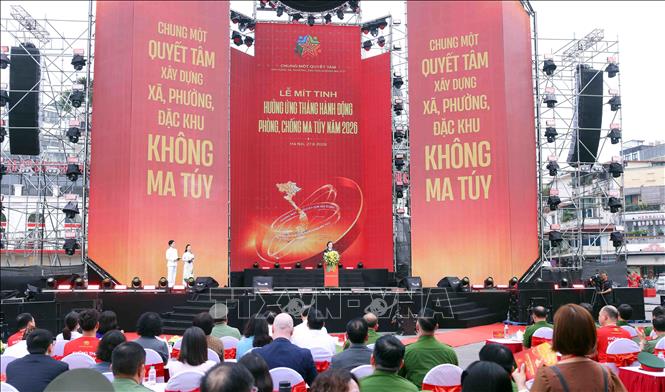 Lễ Mít tinh hưởng ứng tháng hành động phòng, chống ma tuý năm 2026