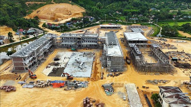 Đến cuối tháng 6/2026, khối lượng thi công dự án đạt khoảng 61% giá trị hợp đồng. Ảnh: Hữu Quyết – TTXVN