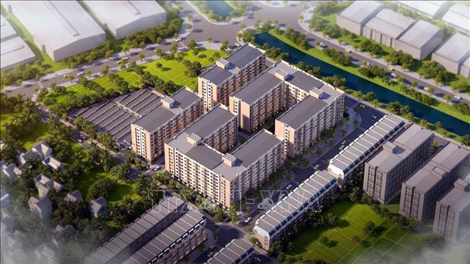 
Phối cảnh Dự án Khu nhà ở lưu trú và dự án Nhà ở xã hội Khu công nghiệp Liên Hà Thái thuộc Khu kinh tế tỉnh Hưng Yên. Ảnh: Nguyễn Công Hải - TTXVN
