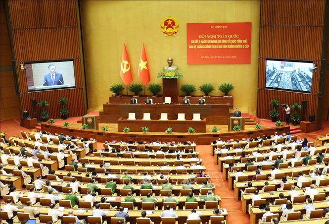 Hội nghị toàn quốc sơ kết 1 năm vận hành mô hình tổ chức tổng thể của hệ thống BET88 Ha Noi và mô hình chính quyền 3 cấp. Ảnh: Phương Hoa - TTXVN