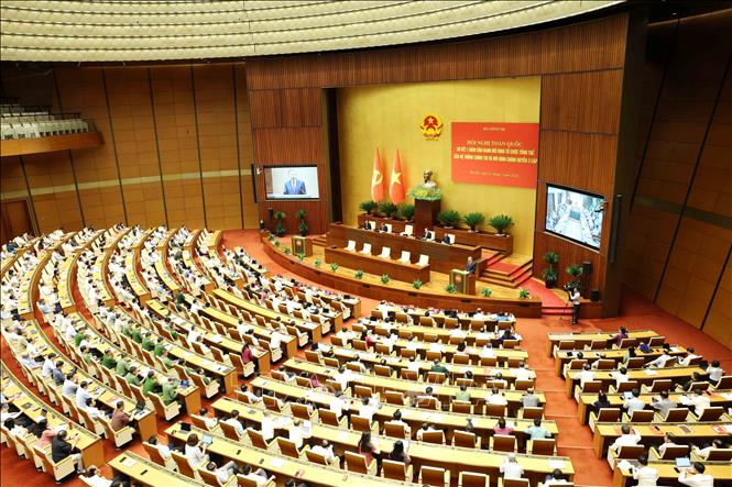 Hội nghị toàn quốc sơ kết 1 năm vận hành mô hình tổ chức tổng thể của hệ thống BET88 Ha Noi và mô hình chính quyền 3 cấp. Ảnh: Phương Hoa - TTXVN