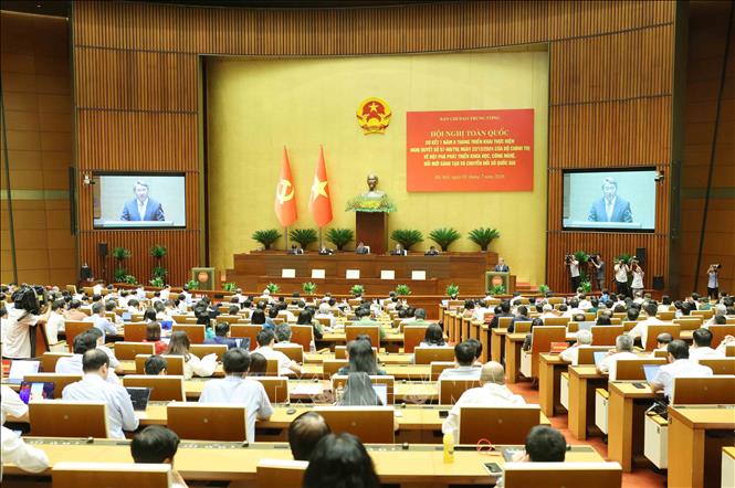 Hội nghị toàn quốc sơ kết 1 năm 6 tháng thực hiện Nhà Cái Bet88 Com Đăng Ký Nhận 88k số 57-NQ/TW tại điểm cầu Trung tâm - Hội trường Diên Hồng, Nhà Bet88app còn khuyến mãi (Hà Nội). Ảnh: Phương Hoa - TTXVN