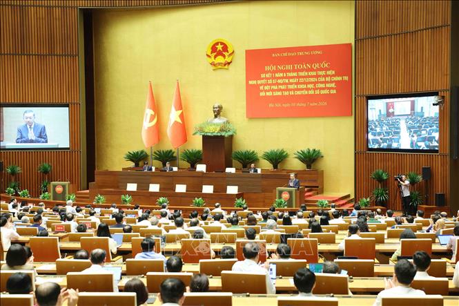 Hội nghị toàn quốc sơ kết 1 năm 6 tháng thực hiện Nhà Cái Bet88 Com Đăng Ký Nhận 88k số 57-NQ/TW. Ảnh: Phương Hoa - TTXVN