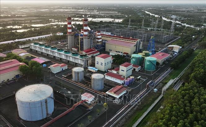 Công ty Điện lực Dầu khí Cà Mau (PV Power Ca Mau) ở xã Khánh An, tỉnh Cà Mau có 2 nhà máy điện, tổng công suất 1.500 MW, năm 2026 phấn đấu sản xuất và hoà lưới điện quốc gia 5,6 tỷ kWh. Ảnh: Vũ Sinh - TTXVN