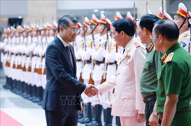 Thủ tướng Lê Minh Hưng dự Hội nghị sơ kết công tác Công an 6 tháng đầu năm 2026. Ảnh: Dương Giang – TTXVN
