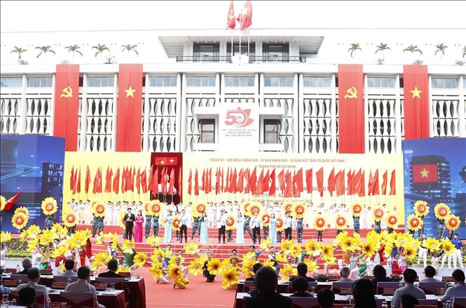 Chương trình nghệ thuật tại lễ kỷ niệm. Ảnh: Thống Nhất – TTXVN
